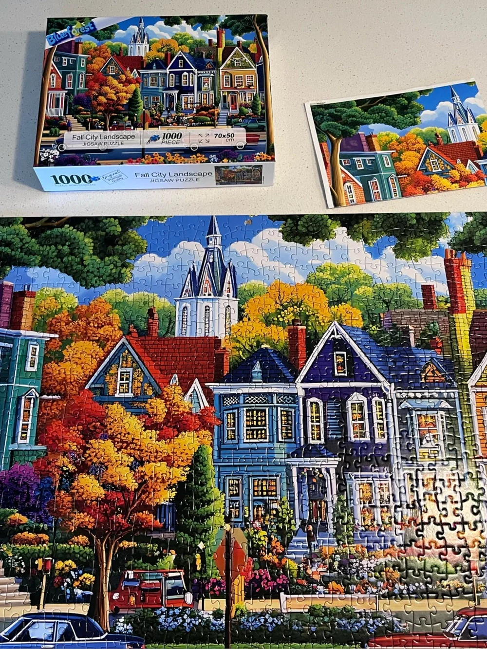 Fall City Landscape Puzzle 1000 pieces
